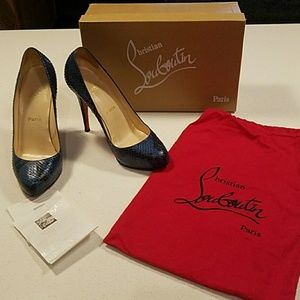 Authentic Christian Louboutin Declic python pump